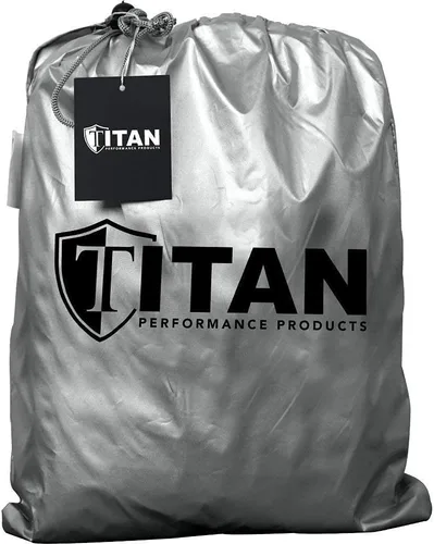 Vista 7 de Titan - Funda ligera de poli 210T para sedanes compactos de "176-185". Impermeable, protección UV, resistente a los arañazos, apertura