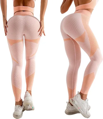 Vista 6 de YETOWA Conjunto de 3 piezas sin costuras para mujer, conjunto de entrenamiento para gimnasio, fitness, deportes, entrenamiento, ropa para correr