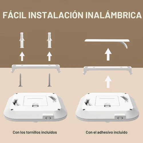 Vista 6 de Luz de Techo con Sensor de Movimiento a Batería, 180LM 6000K Luces de Armario a Batería con Sensor de Movimiento, Luz de Techo Inalámbrica de 48LED