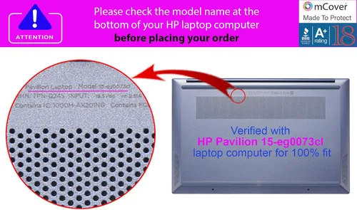 Vista 4 de mCover Funda compatible solo con PC portátil HP Pavilion 15-EGxxxx / 15-EHxxxx Series 2020-2022 de 15.6 pulgadas