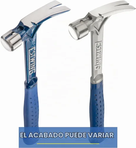 Vista 2 de Estwing Serie Ultra - Martillo de carpintero de mango corto de 15 oz con boca lisa y mango reductor de impactos - E6-15SR Fabricado en Estados