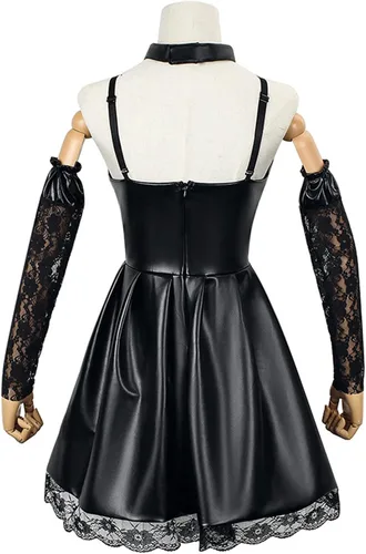 Vista 3 de LMJXHCR Misa Amane - Trajes de cosplay de Misa Amane con peluca de Misa Amane, disfraces de cosplay para mujer
