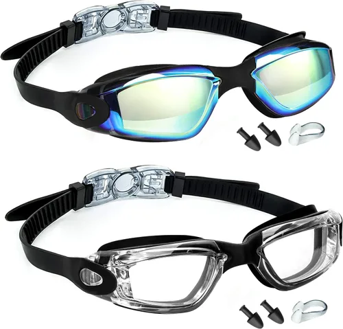 Vista 8 de LOCONHA Swim Goggles, 2 Pack Swimming Goggles Anti Fog No Leaking For Adult Women Men Youth