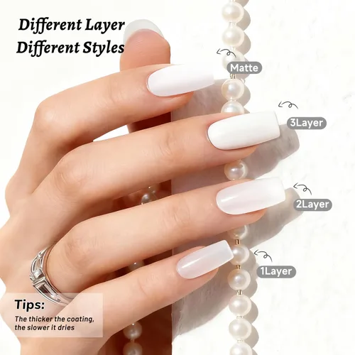 Vista 72 de OpenLive Esmalte de uñas negro de 0.6 fl oz, gran volumen, secado rápido, secado rápido y de larga duración, arte de uñas de color para bricolaje