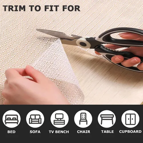 Vista 6 de Pinzas antideslizantes de 2 x 3 pies para suelos de madera dura, almohadillas gruesas para suelos de azulejos, agarre de alfombra para alfombra