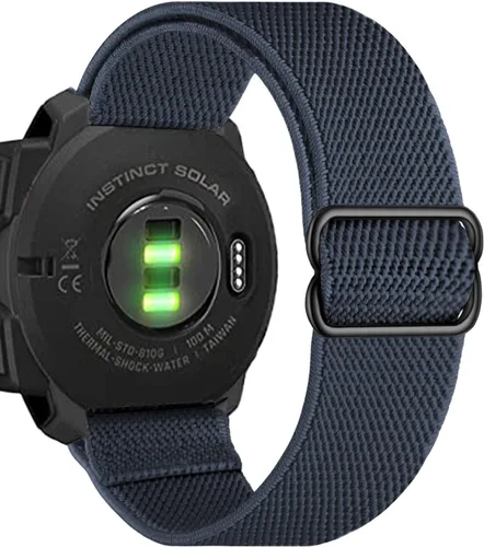 Vista 5 de Olytop Correa de reloj solar Garmin Instinct/Instinct 2, 0.866 pulgadas, correa de repuesto elástica de nailon elástico suave para hombres y mujeres