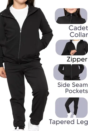 Vista 5 de STRETCH IS COMFORT Conjunto de chaqueta y chándal Cadet para niña Niño 4-16