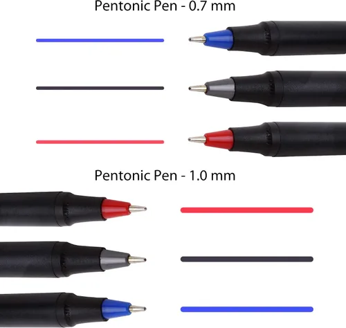 Vista 6 de LINC Pentonic Premium - Bolígrafo de punta redonda de 0.028 in, 12 bolígrafos (rojo)