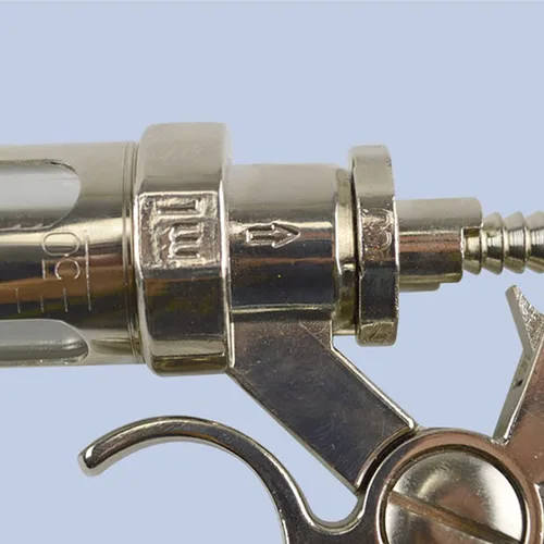 Vista 3 de 30ML/50ML Inyector de jeringa de ganado de acero inoxidable ajustable continuo Veterinario Pistola de inyección automática de vacuna para ganado