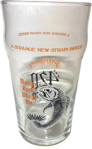 Vista 2 de Sweetwater Brewing Company 420 Strain Beer Glasses Juego de dos (2) Naranja