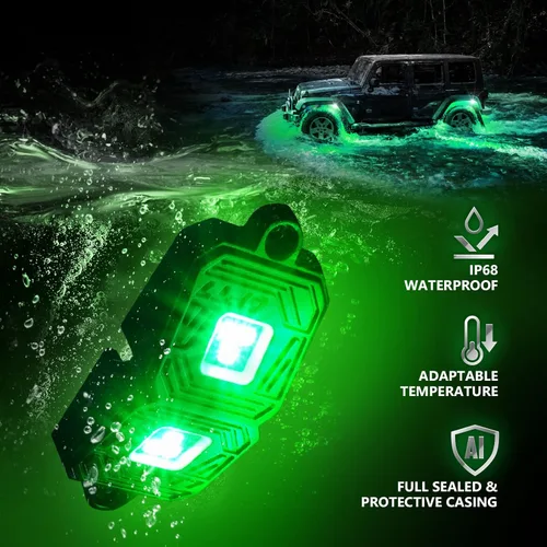 Vista 3 de OPT7 Photon RGB LED luces magnéticas con aplicación Bluetooth y control remoto, marco de aluminio de 4 vainas, kit de bajo brillo de gran angular