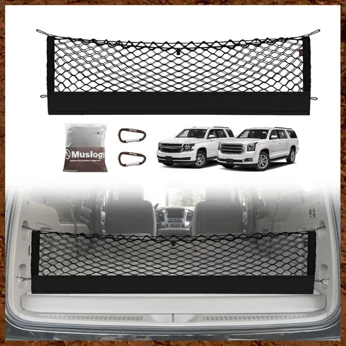 Vista 48 de Muslogy Red de carga para maletero estilo sobre compatible con accesorios Jeep Grand Cherokee L 2021-2024 2025, organizador de maletero de ajuste
