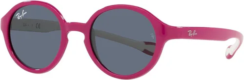 Vista 2 de Ray-Ban Junior RJ9075s - Gafas de sol redondas para niños, Fucsia sobre crema de gomagris oscuro