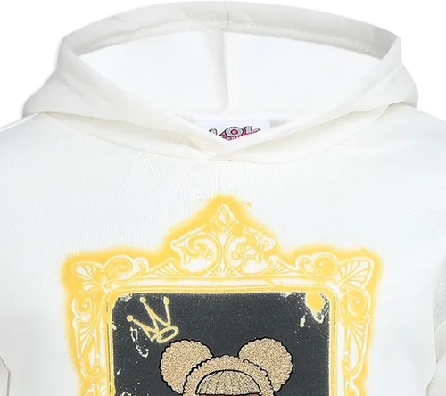 Vista 3 de L.O.L. Surprise! Bee Girls 2 Piece Hoodie and Pant Set for Big Kids WhiteGrey