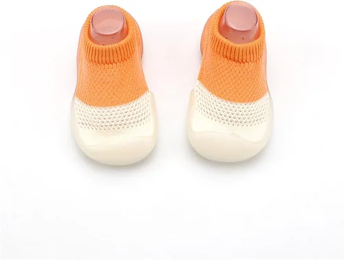 Vista 5 de Zapatos para caminar para bebés, para niños pequeños, antideslizantes, suela suave, sin cordones, zapatos casuales de malla de verano ligeros