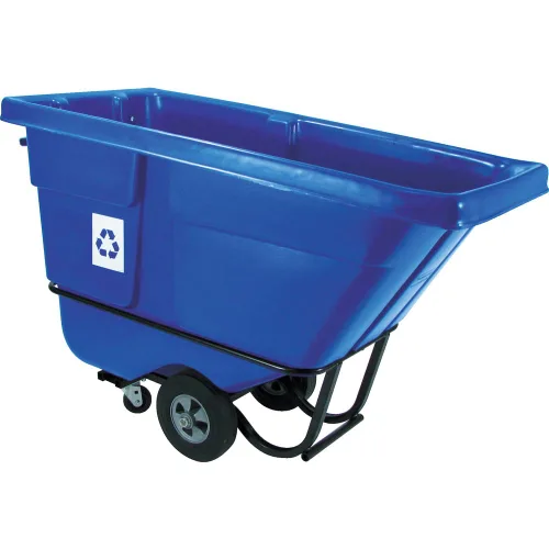 Vista 17 de Rubbermaid Commercial Products Camión volquete inclinable/carrito de basura/recolección de basura/reciclaje, 1/2 yarda cúbica, recolección de Negro