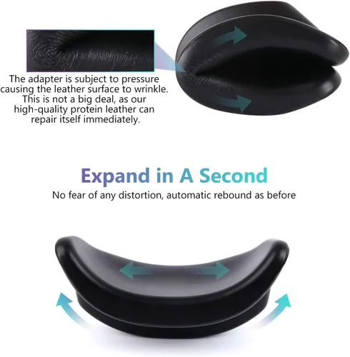 Vista 4 de VR Headset Rear Cradle Adapter Compatible with Valve Index and HP Reverb G2 VR Headset, Soft Sponge Padding Back Sponge Pad Fit Small Head Black