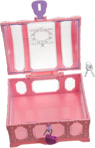 Vista 2 de HOMSFOU Juguetes para niños, 2 piezas, caja del tesoro, cofre del tesoro, regalos de fiesta pirata, joyería de escritorio, organizador de joyas