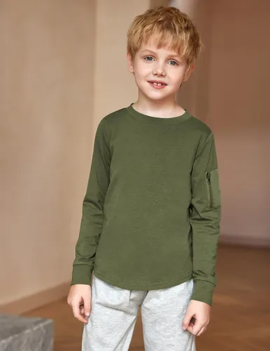Vista 2 de Arshiner Camiseta holgada de manga larga para niño de 5 a 12 años