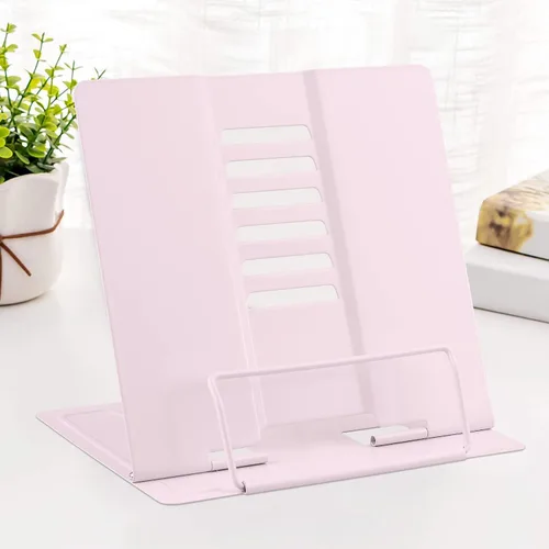 Vista 19 de MSDADA - Soporte de libros de escritorio, soporte de libros de lectura, de metal, ajustable, para libros de cocina, documentos, portátil