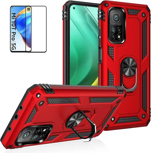 Vista 80 de Funda para Xiaomi POCO X3 NFC /X3 Pro con protector de pantalla, armadura de protección militar híbrida resistente a prueba de golpes, funda Negro