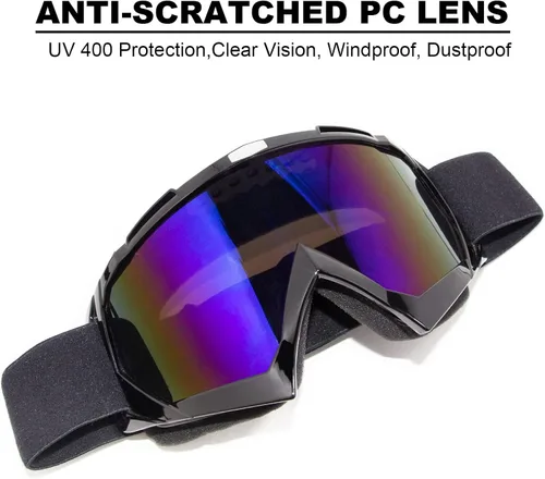 Vista 3 de Gafas de motocross para motocicleta, ATV, motocross, equitación, todoterreno, adultos, hombres, mujeres, jóvenes, niños