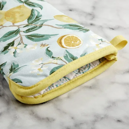 Vista 3 de Martha Stewart Lemon Whimsy - Manoplas para horno (2 unidades), color amarillo, 7 x 13 pulgadas