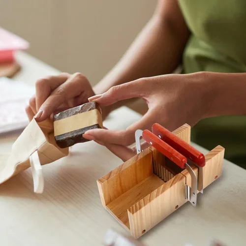 Vista 5 de Molde de madera para cortar jabón con cepillo ondulado recto raspador herramienta de corte para velas hechas a mano herramienta de fabricación