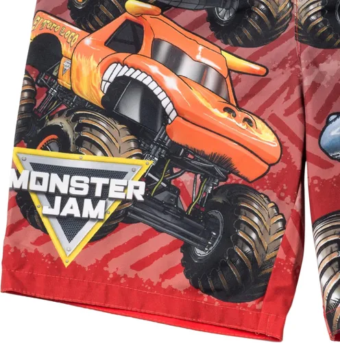 Vista 3 de Monster Jam Maximum Destruction Megalodon Grave Digger El Toro Loco - Pantalones cortos de natación para niños pequeños