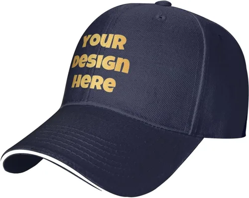 Vista 2 de Sombreros personalizados Diseña tu propio sombrero de camionero Texto o logotipo o imágenes Gorra de béisbol para hombre o mujer Regalos