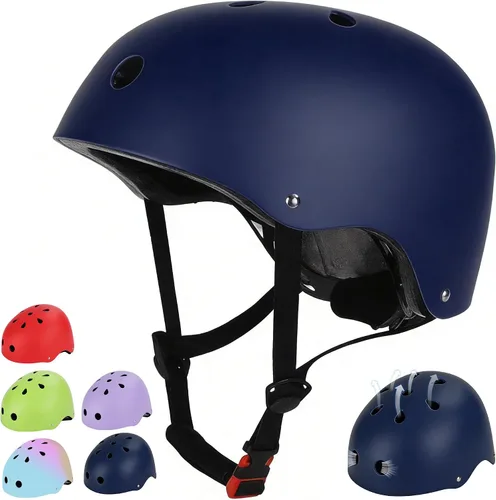 Vista 11 de Casco de bicicleta para niños, casco para niños y niñas de 1-3/2-4/3-5/5-8/8-14 años, ajuste ajustable y ligero, seguridad multideportiva