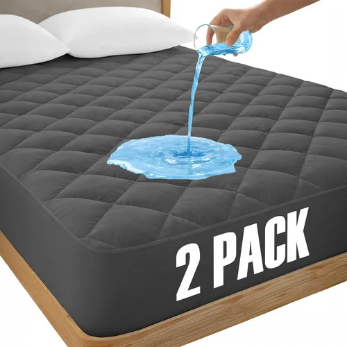 Vista 22 de LUX Décor Protector de Colchón Twin - Cubrecolchón Acolchado Elástico Ajustable Protector Hasta 16 Pulgadas de Profundidad - Cubrecolchón Suave