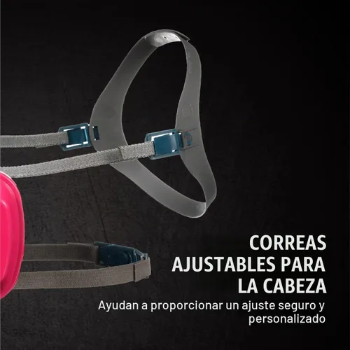 Vista 6 de 3M Multi-Purpose Quick Latch Reusable Respirator 65023QLH1-DC, OV/AG/P100, Mdm, 1-Fcpc, 1-pr of 60923 Crtrdg/Fltrs
