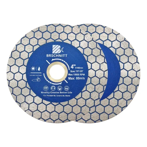 Vista 10 de Rueda de corte de granito de diamante de 4 pulgadas, amoladora angular soldada al vacío de 4.134 in, hoja de diamante para cortar porcelana