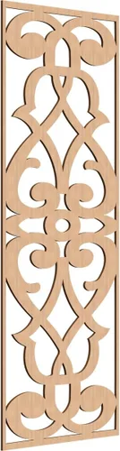 Vista 53 de 9 3/8"W x 24 3/8"H x 1/4"T Bellaire Decorativos Paneles de pared de madera calado, abedul