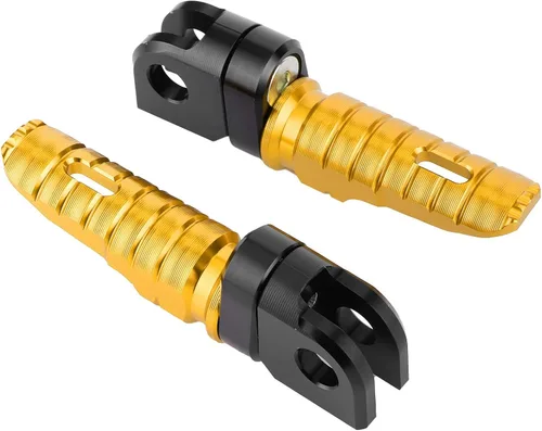 Vista 6 de Yctze Par de clavijas delanteras Pedales de aleación de aluminio para Kawasaki Ninja Z125 PRO Z250/SL Z400 Z900 (dorado)