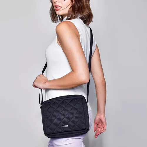 Vista 5 de Bolso cruzado tipo hipster mediano de sarga Peformance para mujer