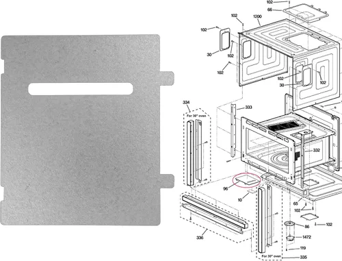 Vista 6 de savone Reemplazo de mica de toldo WB06X10638 Para GE Microondas 1166457 AH1017735 Específico No Universal