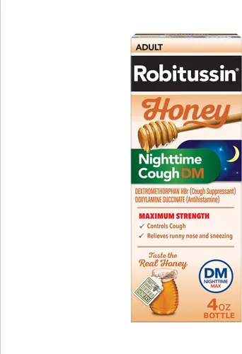 Vista 13 de Robitussin Tos nocturna de máxima fuerza DM 4 Fl Oz