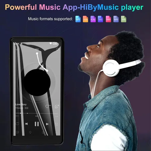 Vista 2 de Luocute Reproductor de MP3 de 64 GB, BT WiFi 12 reproductor de música con pantalla táctil HD de 4.99 pulgadas, cámara de 16 MP, reproducción