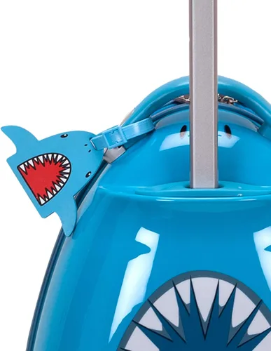 Vista 5 de Rockland - Maleta infantil giratoria con exterior rígido de policarbonato, Tiburón), B02-SHARK