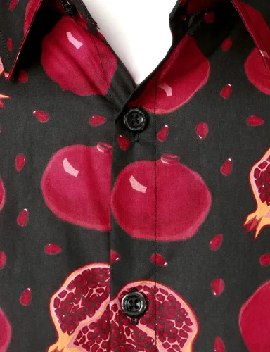 Vista 3 de Jogal - Camisa hawaiana, de manga corta, con botones, de algodón, para hombre