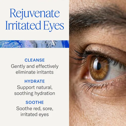 Vista 4 de Avenova Spray limpiador de párpados y pestañas, espray suave y puro de ácido hipocloroso para irritación ocular, limpiador diario de pestañas