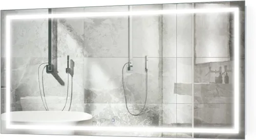 Vista 19 de Krugg Espejo de baño LED cuadrado de 24 x 24 pulgadas Espejo de tocador iluminado incluye atenuador y desempañador Montaje en pared vertical u