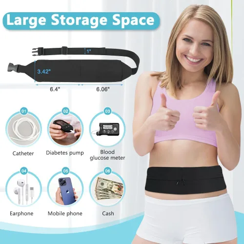 Vista 5 de Soporte para cinturón de tubo de alimentación, cinturón de tubo G para adultos, cinturones PD de diálisis para mujeres y hombres, soporte de catéter