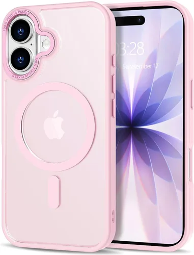 Vista 291 de Anuck - Funda magnética para iPhone 11 compatible con MagSafe, carcasa trasera mate translúcida dura, borde de TPU, delgada, resistente a impactos
