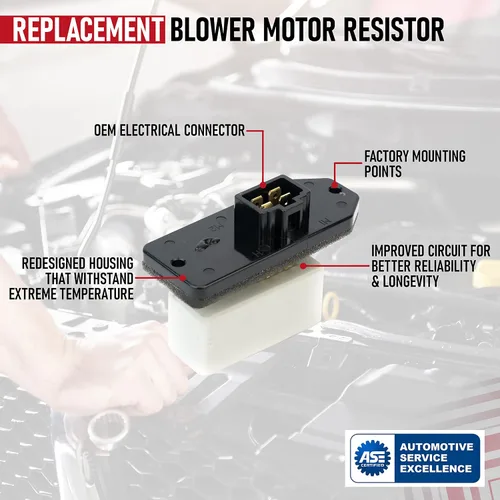 Vista 4 de Resistencia del ventilador del motor HVAC - Relé del calentador AC - Reemplaza 973-020, 68004241AA, 5012212AA, 4720278 - Compatible con vehículos