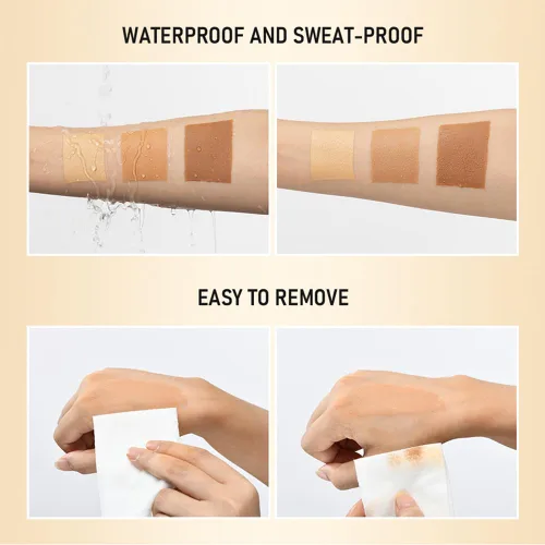 Vista 5 de Maquillaje impermeable con efecto de piernas, de larga duración, cobertura natural de piernas, base corporal para cubrir venas, tatuajes y defectos
