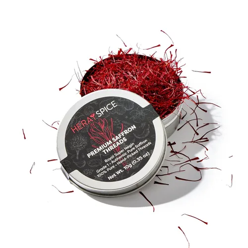 Vista 14 de Heray - Hilo de azafrán afgano premium, calidad Super Negin A+ Fresh Pure All Red Thread, especias doradas para bouillabaisse, risotto, paella, té