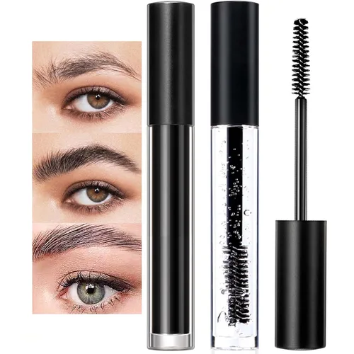 Vista 8 de DAGEDA Gel de ajuste de cejas negro, gel para arreglar las cejas, impermeable y a prueba de sudor, reparación de cejas líquido, estilo de salón
